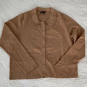 Adrianna Papell Camel Knit Sweater, Women’s Large